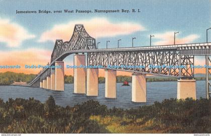 R332706 Jamestown Bridge over West Passage Narragansett Bay R I Berger Bros