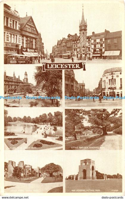 R368392 Leicester Municipal Square Granby Street Valentine Phototype Multi View