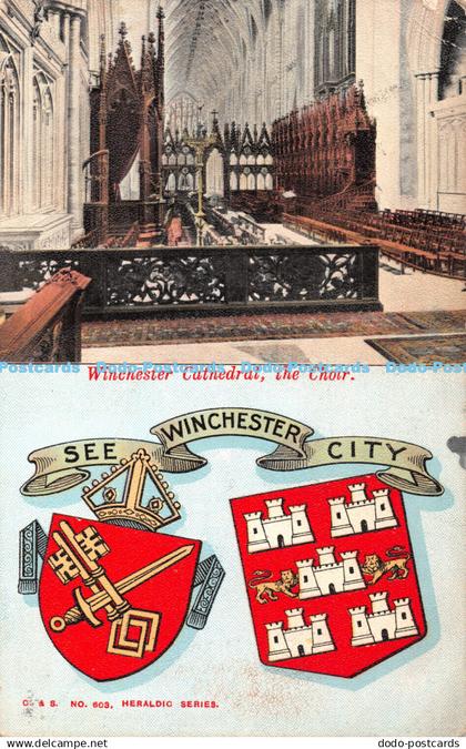 R408289 See Winchester City Winchester Cathedral the Choir C and S Heraldic Seri