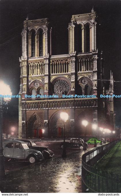 R409121 Paris La Nuit Notre Dame de Paris La Facade Abeille Cartes RP