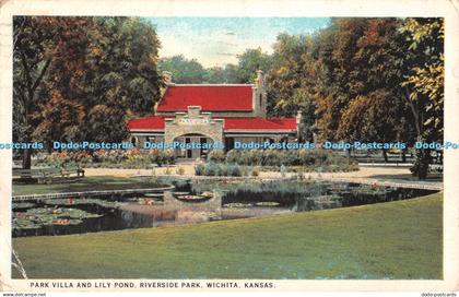 R428754 Kansas Park Villa and Lily Pond Riverside Park Wichita Kansas C A Tanner