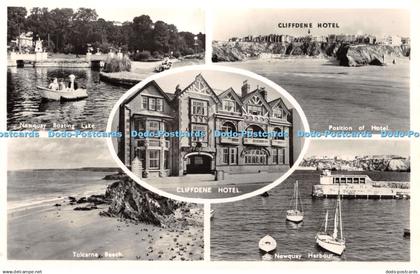 R429708 Newquay Boating Lake Cliffdene Hotel Tolcarne Beach Newquay Harbour Posi