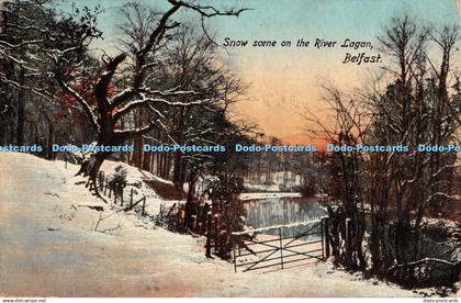 R448387 Belfast Snow Scene on the River Lagan Belfast Co Operative Society Relia