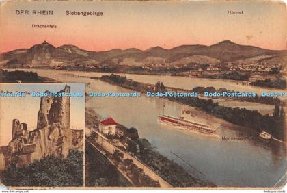 R451024 Der Rhein Siebengebirge Drachenfels Honnef Ruine Drachenfels Heiss Multi