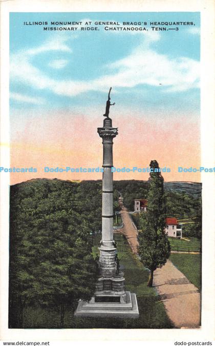 R476736 Tenn Chattanooga Missionary Ridge Illinois Monument at General Bragg Hea