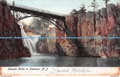 R496881 Passaic Falls at Paterson N J Illustrated Postal Card 1906