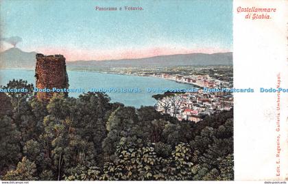 R497466 Castellammare di Stabia Panorama e Vesuvio E Ragozino