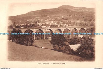 R513384 The Viaduct and Ingleborough Pecca Twin Falls Photochrom