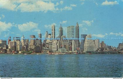 R596781 Lower Manhattan Skyline New York City 1964 Dexter Press Manhattan Post C