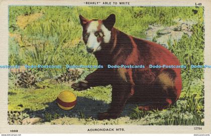 R598149 Bearly Able to Write Adirondack Mts Colourpicture Publication