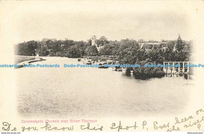 R613554 Caversham Church and River Thames