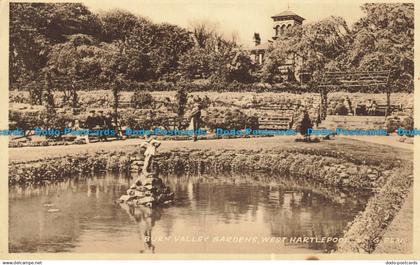 R627802 West Hartlepool. Burn Valley Gardens. Valentine. Sepiatype