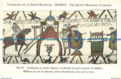 R631008 Bayeux. The Queen Mathilda Tapestry. William Set Out For Bayeux. C. A. P