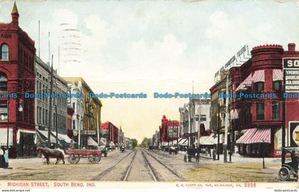 R653758 Ind. South Bend. Michigan Street. E. C. Kropp. No. 3856. 1911