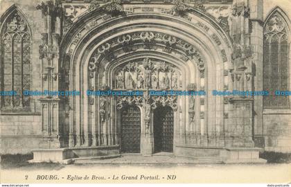 R654440 Bourg. Eglise de Brou. Le Grand Portail. ND