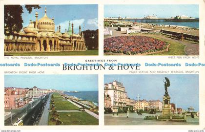 R685344 Greetings From Brighton and Hove. West Pier From Hove. Jarrold. 1959. Mu