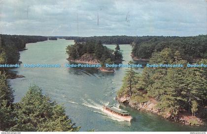 R726747 Canada Ontario Thousand Islands Cruise Boats in Lost Channel The Gananoq