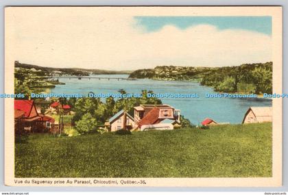 R775309 Quebec Chicoutimi Vue du Saguenay Prise au Parasol Photogelatine Engravi