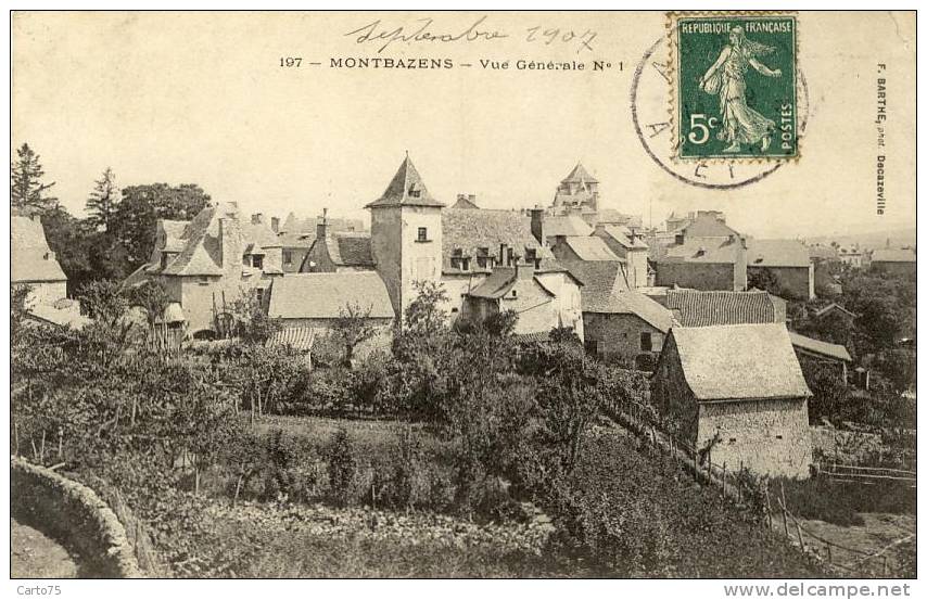 MONTBAZENS 12 - Vue générale - Jardins