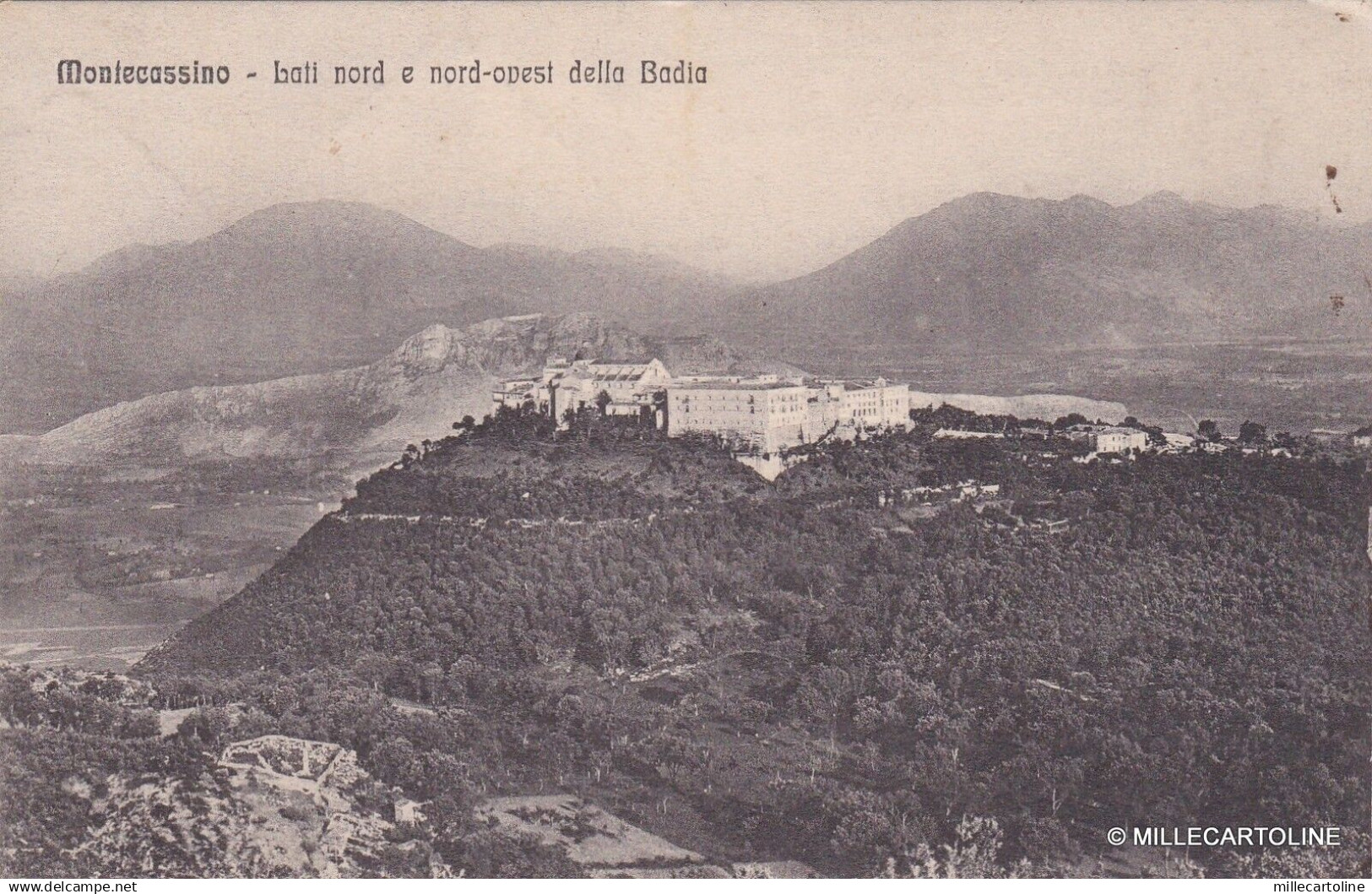 # MONTECASSINO: LATI NORD E NORD-OVEST DELLA BADIA - 1916