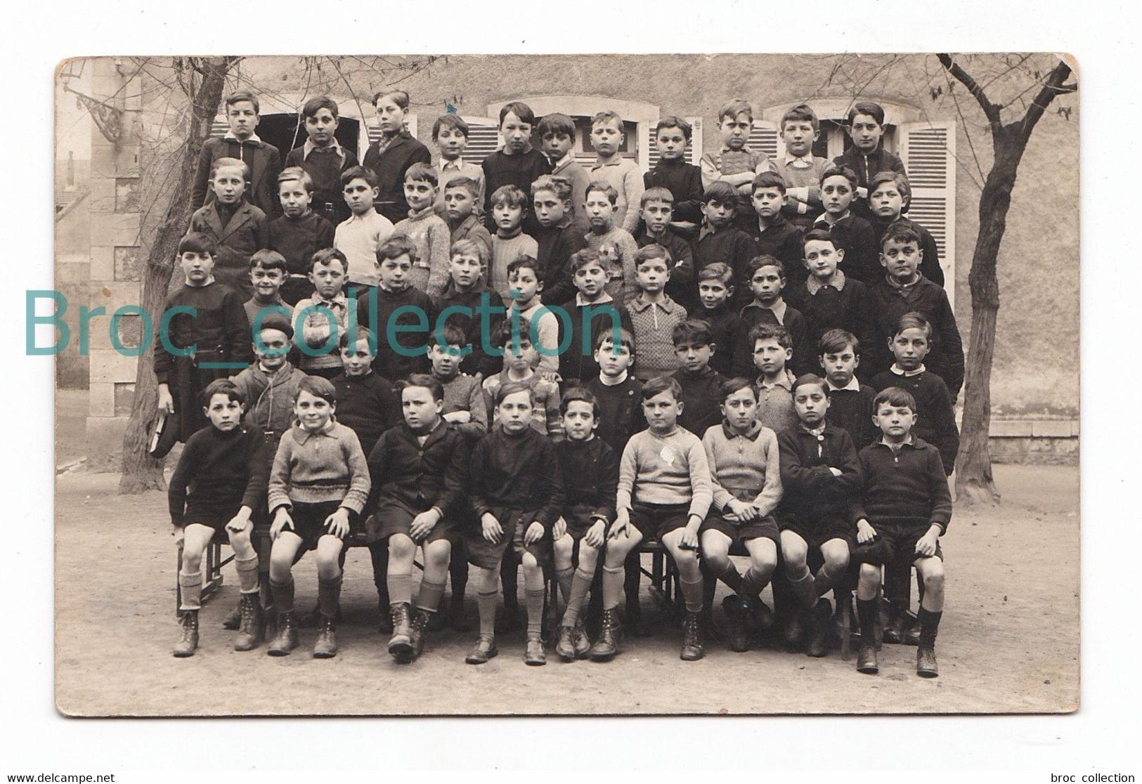 Montluçon, photo de classe école de garçons, certainement école Anatole-France, rue de la Presle