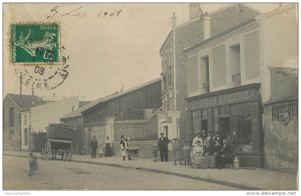 Montreuil : ? carte photo - epicerie