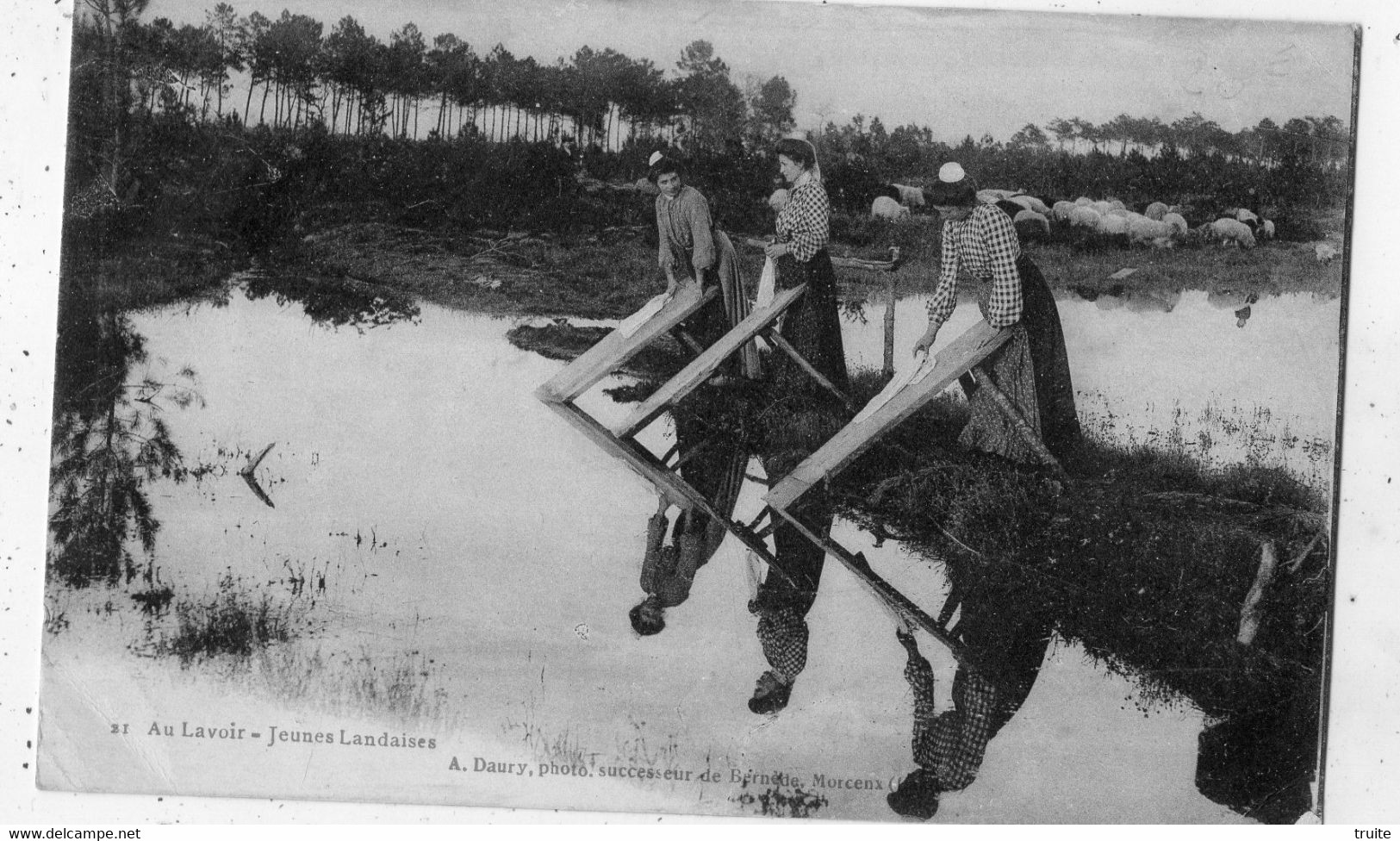 MORCENX AU LAVOIR JEUNES LANDAISES (THEME LAVANDIERE)