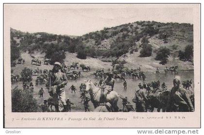 ENVIRONS DE KENIFRA 7 PASSAGE DU GUE DE L'OUED SERROU (BELLE ANIMATION)