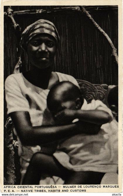 PC CPA MOZAMBIQUE, LOURENCO MARQUES, NATIVE TRIBES, VINTAGE POSTCARD (b20782)