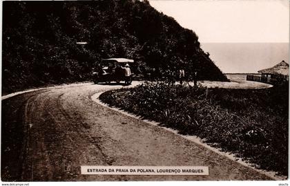 PC CPA MOZAMBIQUE, LOURENCO MARQUES, PRAIA POLAN, REAL PHOTO POSTCARD (b20827)