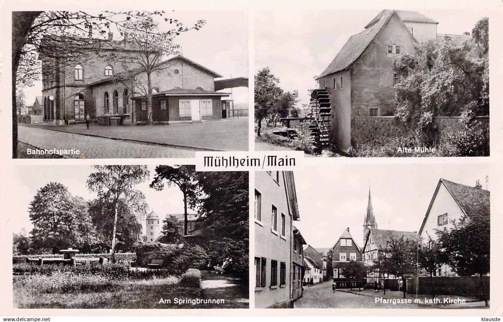 Mühlheim am Main - Mehrbild gel.1953