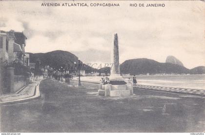 BRAZIL - Rio de Janeiro, Avenida Atlantica, Copacabana, Postcard