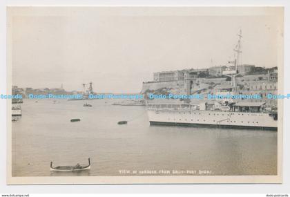 C025498 View of Harbour from Sally Port Bighi. HMS Ramillies