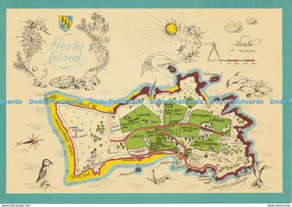 D005491 Herm Island. A Map. Jarrold