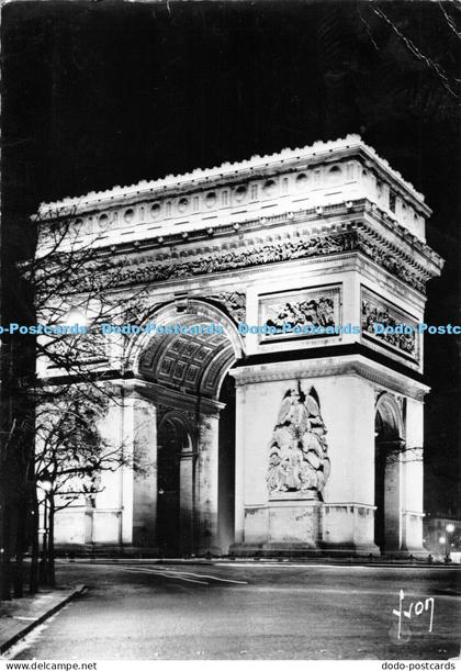 D006862 Paris. La Nuit. Arc de Triomphe. Yvon. 1962