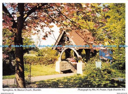 D007004 Springtime. St. Blasius Church. Shanklin. Mrs. M. Proctor. Hyde Shanklin