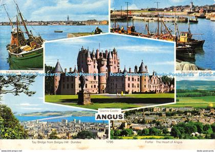 D009484 Multiview. Glamis Castle. Angus. Ferryden Montrose. Harbour. Arbrouth. T