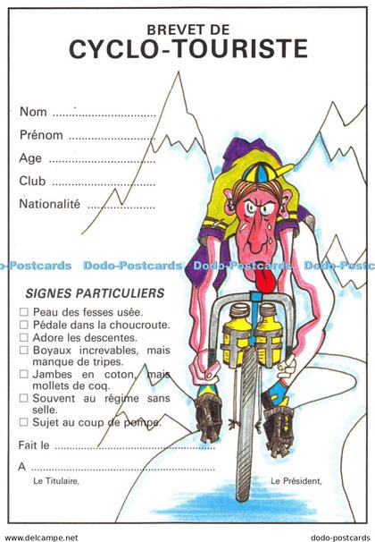 D009587 Signes Particuliers. Brevet De Cyclo Touriste. Apa Poux. Albi