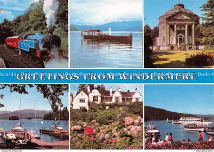 D057192 Greetings from Windermere. Bowness Bay. Windermere Lake. Sanderson and D