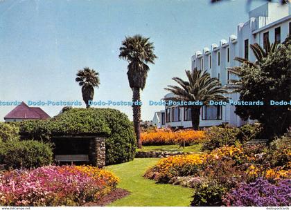 D063245 Musson Bayview Hotel. Portion of seafront garden with Bay Lounge windows