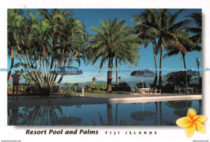 D103108 Resort Pool and Palms. Fiji Islands. Fiji Visitors Bureau. Fiji First Cl