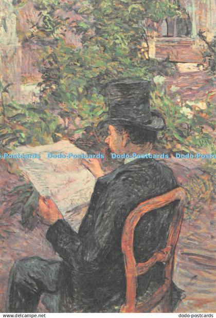 D107635 P057. Toulouse Lautrec. 1864 1901. Mr. Desire Dihau reading a newspaper.