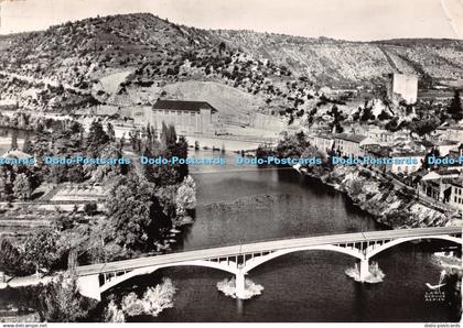 D113130 En Avion Au Dessus de. Luzech. Lot. Le Pont de la Douve. Lapie. RP