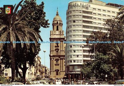 D115348 Malaga. Costa del Sol. Cathedral and Malaga Palace Hotel. Fisa. No. 2. 1