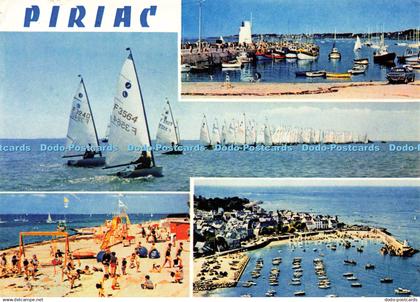 D146648 Piriac sur Mer. Loire Atl. Le port vue aerienne. Les regates. La plage.