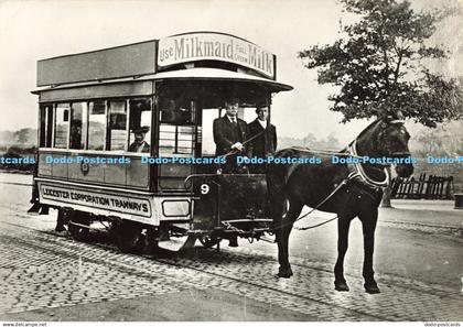 D163460 Leicester Museums. Leicester Corporation Horse Tram at Groby. English Li