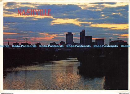 D164420 Nashville Skyline. Southern Post Card. Plastichrome