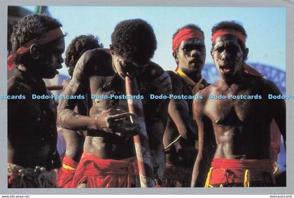 D177735 Young Aborigines Give a Powerful Performance of Traditional Dances. Art