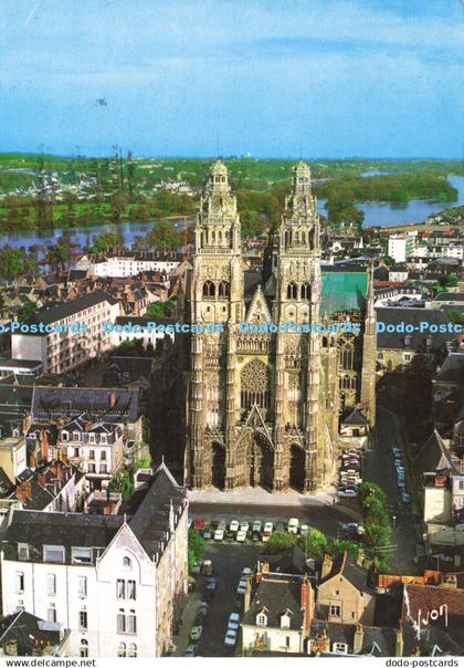 D185159 Tours. Indre et Loire. Cathedrale Saint Gratien. Vue du Ciel Alain Perce