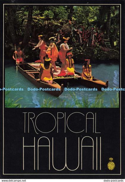 D185655 Tropical Hawaii. Polynesian Cultural Center. Laie Oahu. Island Heritage.